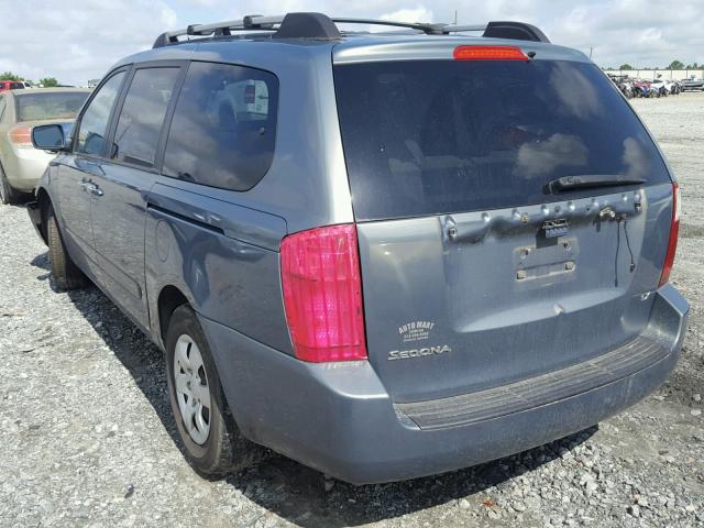 KNDMB233676178497 - 2007 KIA SEDONA EX GRAY photo 3