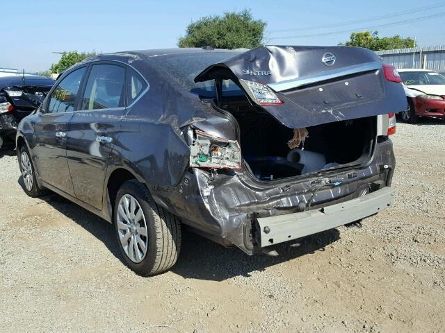 3N1AB7APXFY237857 - 2015 NISSAN SENTRA GRAY photo 3