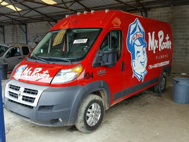 3C6TRVDG6FE509640 - 2015 RAM PROMASTER 红色 照片 2