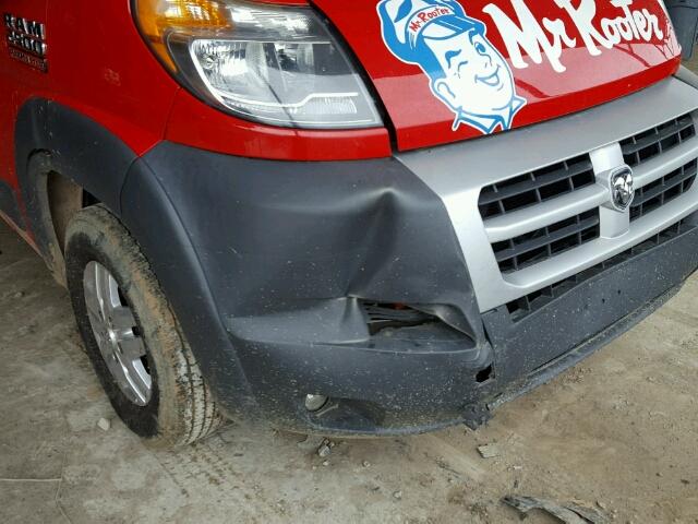 3C6TRVDG6FE509640 - 2015 RAM PROMASTER 红色 照片 9