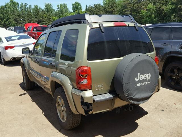 1J4GL38K43W522610 - 2003 JEEP LIBERTY RE GREEN photo 3