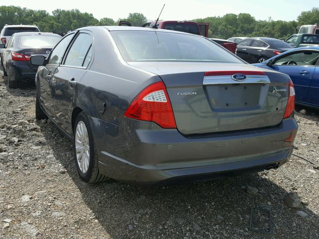 3FADP0L32AR151433 - 2010 FORD FUSION HYB CHARCOAL photo 3