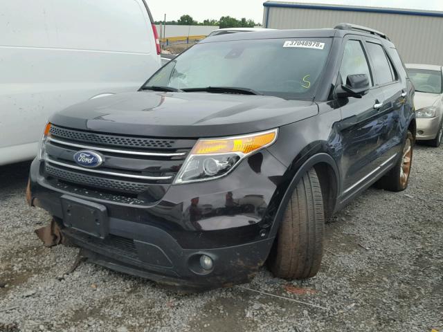 1FM5K7F86DGC85012 - 2013 FORD EXPLORER L BLACK photo 2