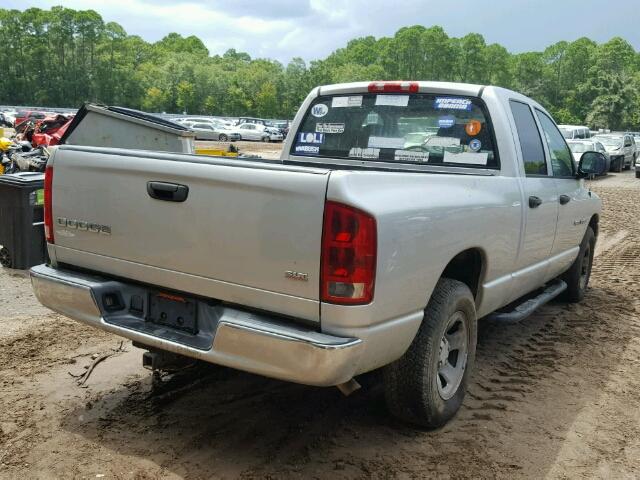 1D7HA18NX4J285110 - 2004 DODGE RAM 1500 S SILVER photo 4