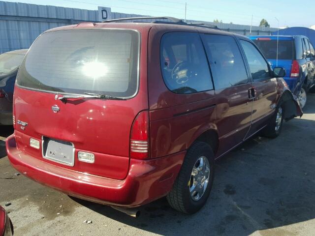 4N2DN111XVD835052 - 1997 NISSAN QUEST XE RED photo 4