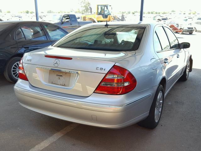 WDBUF26J25A824688 - 2005 MERCEDES-BENZ E 320 CDI SILVER photo 4