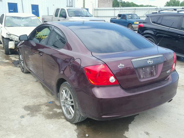 JTKDE177770180186 - 2007 TOYOTA SCION TC 栗色 照片 3
