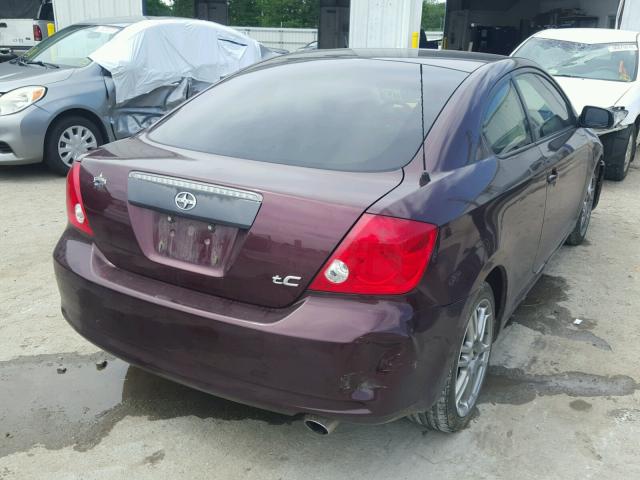 JTKDE177770180186 - 2007 TOYOTA SCION TC 栗色 照片 4