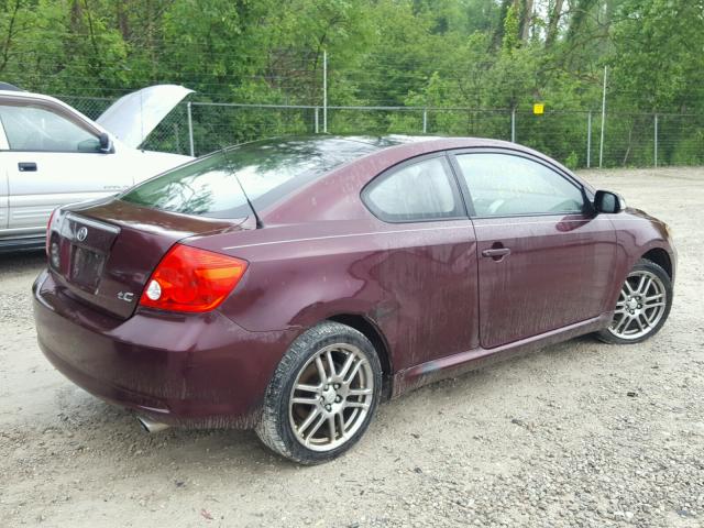 JTKDE177460121742 - 2006 TOYOTA SCION TC BURGUNDY photo 4