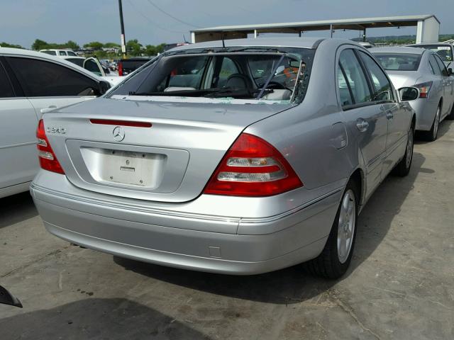 WDBRF61J42F162387 - 2002 MERCEDES-BENZ C 240 SILVER photo 4