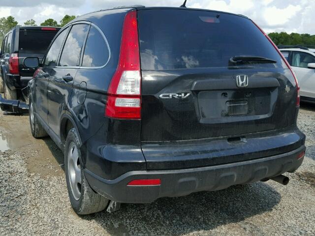 JHLRE38339C000761 - 2009 HONDA CR-V LX BLACK photo 3