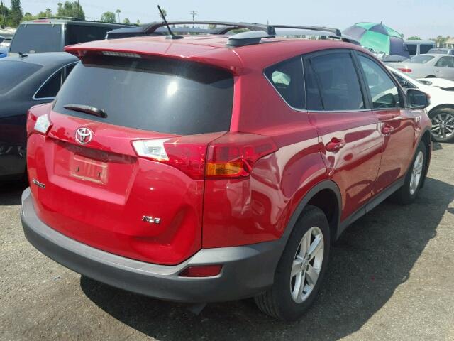 2T3WFREV3EW105619 - 2014 TOYOTA RAV4 RED photo 4