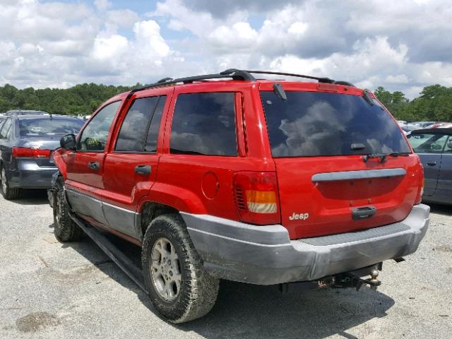 1J4G248S3YC390764 - 2000 JEEP GRAND CHER RED photo 3