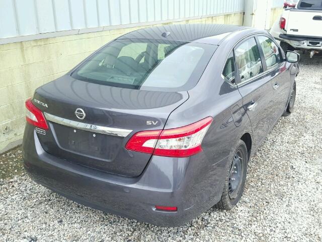 3N1AB7AP2FL662406 - 2015 NISSAN SENTRA S GRAY photo 4