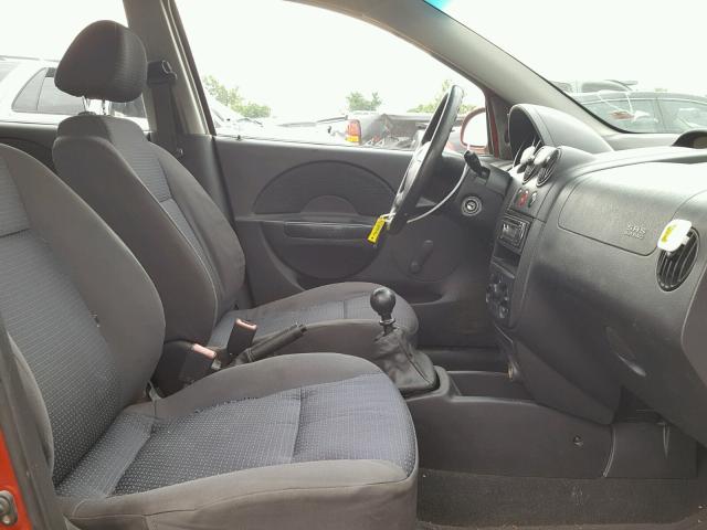 KL1TD66646B674642 - 2006 CHEVROLET AVEO BASE Կարմիր լուսանկար 5