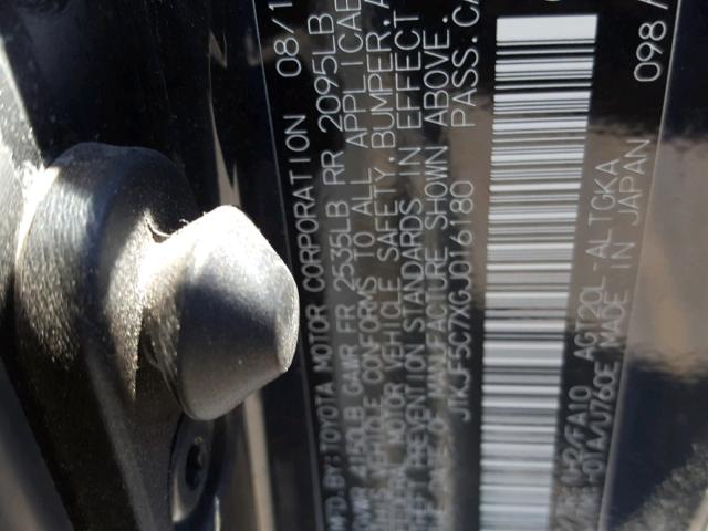 JTKJF5C7XGJ016180 - 2016 TOYOTA SCION TC 蓝色 照片 10