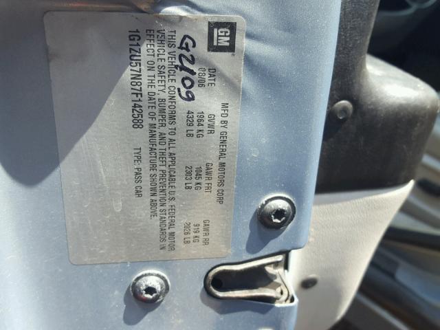 1G1ZU57N87F142588 - 2007 CHEVROLET MALIBU LTZ 蓝色 照片 10