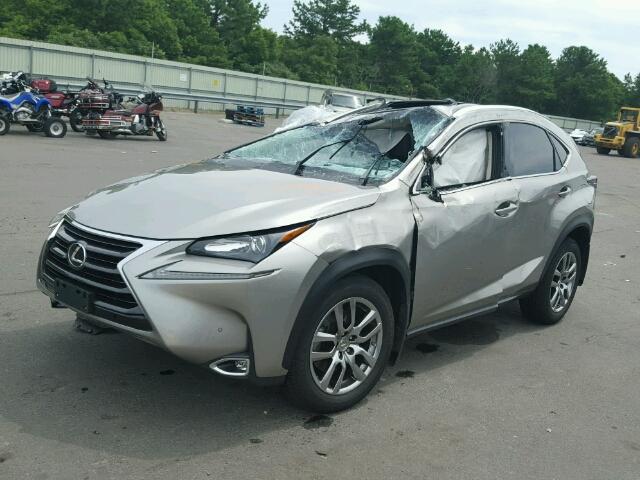 JTJBARBZ4G2089816 - 2016 LEXUS NX 200T GRAY photo 2