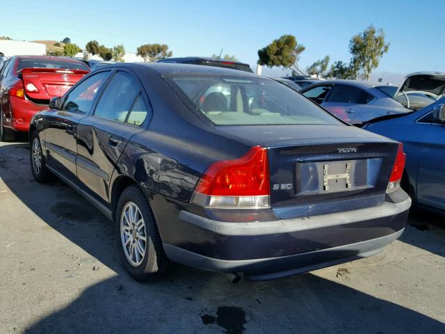 YV1RS61T842366693 - 2004 VOLVO S60 BLUE photo 3