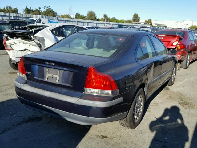 YV1RS61T842366693 - 2004 VOLVO S60 BLUE photo 4