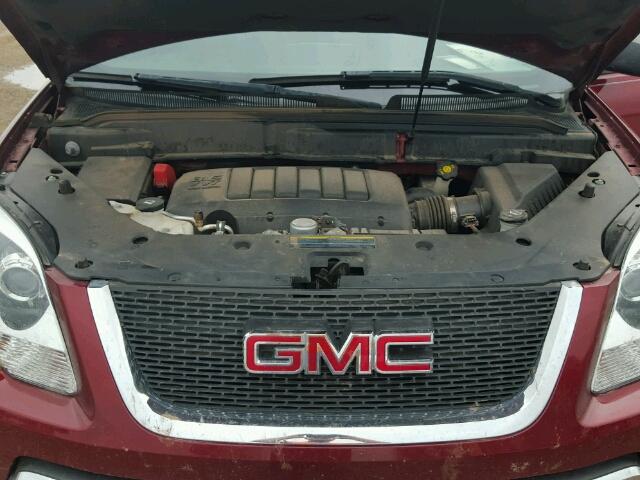 1GKLRKED3AJ119963 - 2010 GMC ACADIA MAROON photo 7