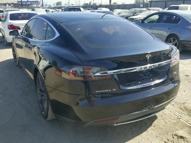 5YJSA1DP8CFP01720 - 2012 TESLA MODEL S BLUE photo 3