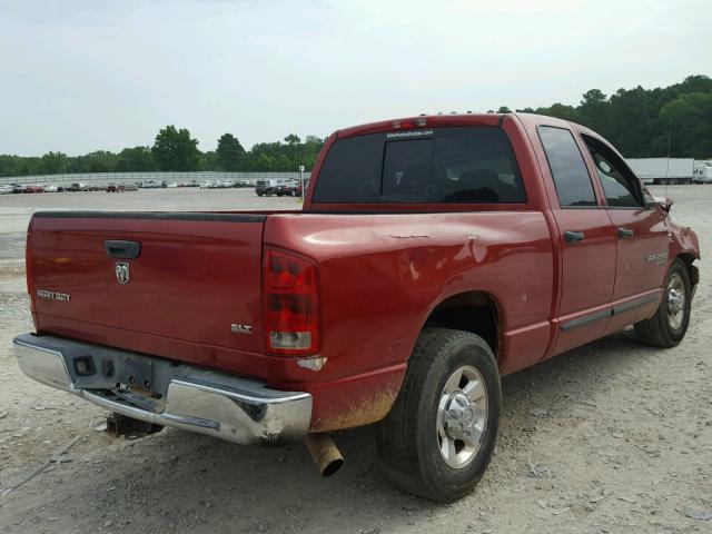 3D7KR28C36G213835 - 2006 DODGE RAM 2500 S RED photo 4