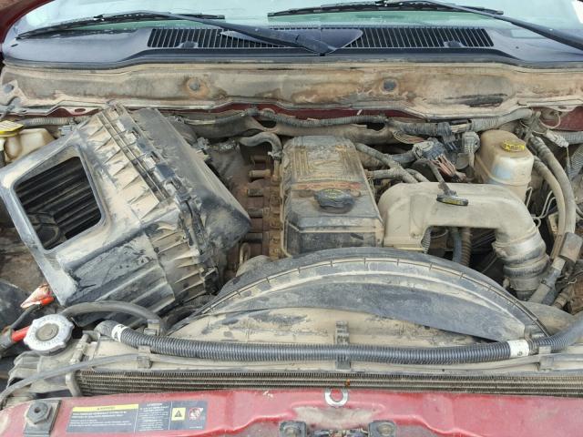 3D7KR28C36G213835 - 2006 DODGE RAM 2500 S RED photo 7