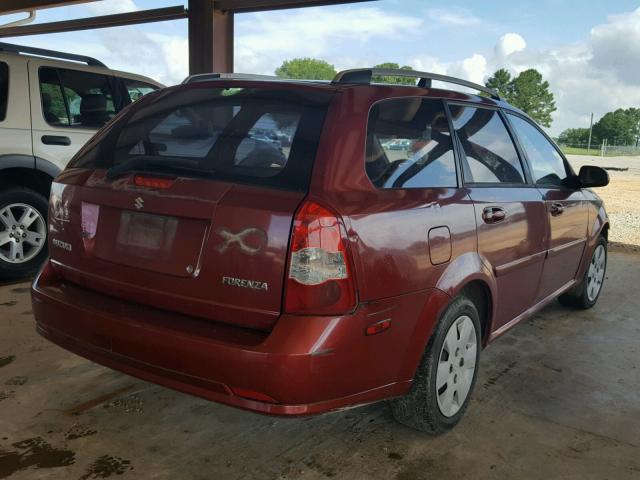 KL5JD86Z97K509313 - 2007 SUZUKI FORENZA BA MAROON photo 4