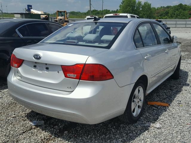 KNAGE228795302560 - 2009 KIA OPTIMA SILVER photo 4