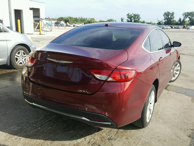 1C3CCCCB9FN674781 - 2015 CHRYSLER 200 C RED photo 4