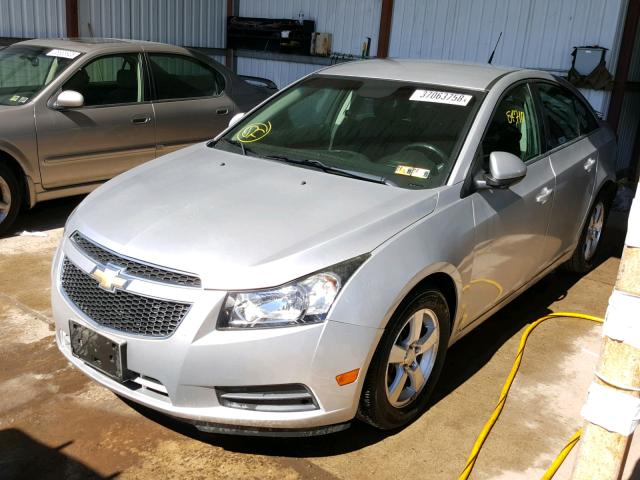 1G1PC5SB2D7201020 - 2013 CHEVROLET CRUZE LT SILVER photo 2