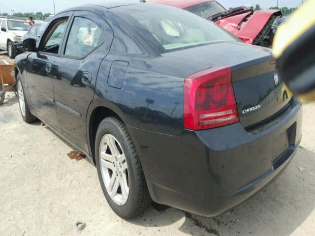 2B3KA53H77H616886 - 2007 DODGE CHARGER BLACK photo 3