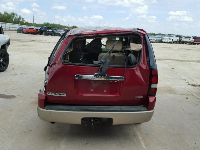 1FMEU64E36UA98232 - 2006 FORD EXPLORER MAROON photo 10