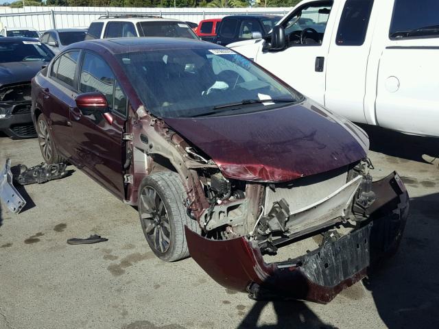 19XFB2F93EE236470 - 2014 HONDA CIVIC EXL BURGUNDY photo 1