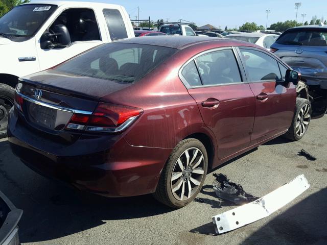19XFB2F93EE236470 - 2014 HONDA CIVIC EXL BURGUNDY photo 4