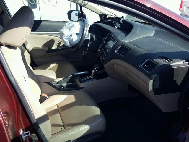 19XFB2F93EE236470 - 2014 HONDA CIVIC EXL BURGUNDY photo 5