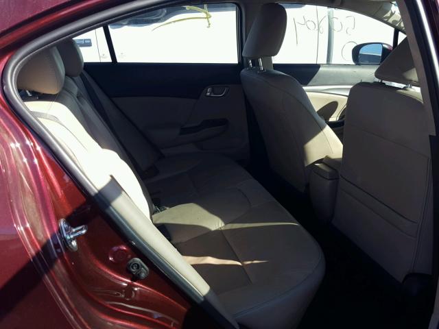 19XFB2F93EE236470 - 2014 HONDA CIVIC EXL BURGUNDY photo 6