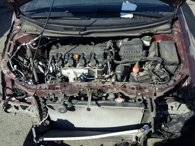 19XFB2F93EE236470 - 2014 HONDA CIVIC EXL BURGUNDY photo 7
