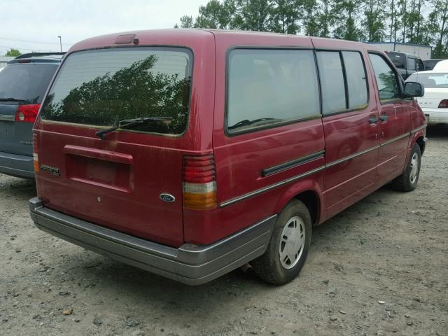 1FMDA41X1TZA66196 - 1996 FORD AEROSTAR RED photo 4