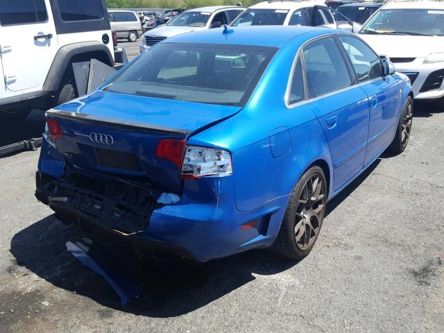 WAUGL78E97A175542 - 2007 AUDI NEW S4 QUA BLUE photo 4