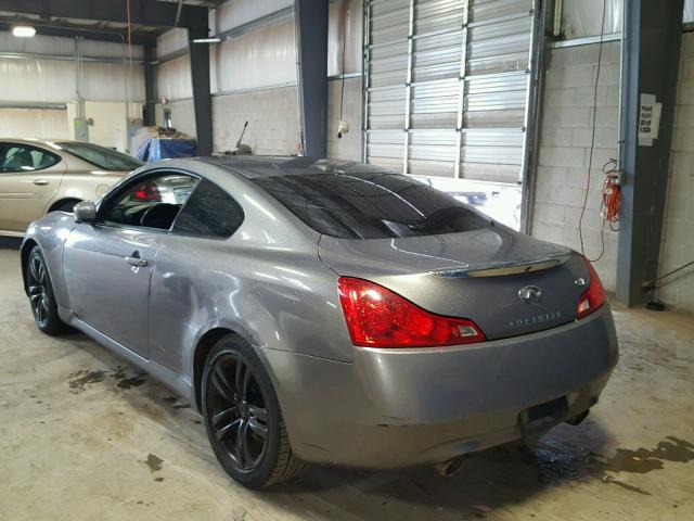 JNKCV64EX8M101248 - 2008 INFINITI G37 BASE SILVER photo 3