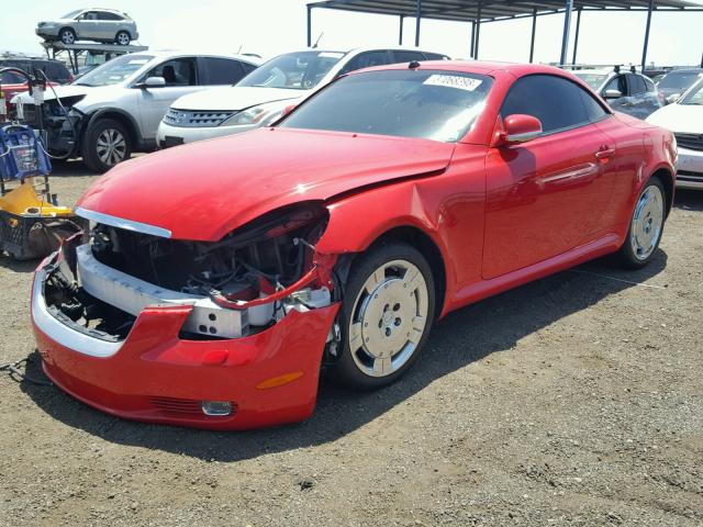 JTHFN48Y230036241 - 2003 LEXUS SC 430 RED photo 2