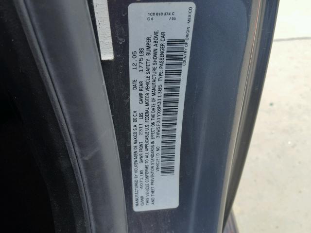 3VWSF31YX6M311385 - 2006 VOLKSWAGEN NEW BEETLE 灰色 照片 10