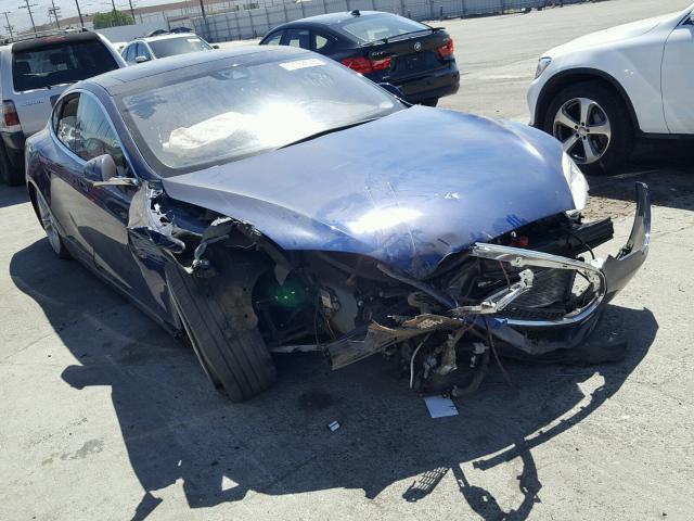 5YJSA1H21FF094577 - 2015 TESLA MODEL S 85 BLUE photo 9