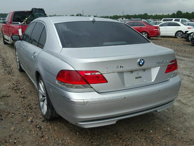 WBAHN83507DT72190 - 2007 BMW 750LI SILVER photo 3