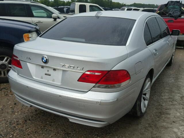 WBAHN83507DT72190 - 2007 BMW 750LI SILVER photo 4