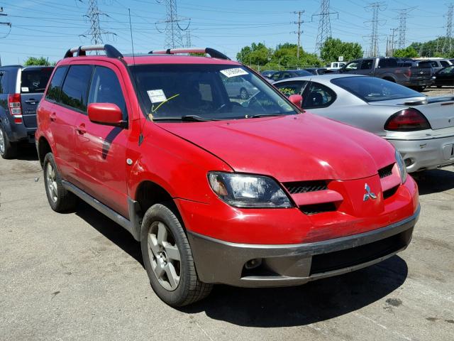 JA4LZ41F04U006158 - 2004 MITSUBISHI OUTLANDER RED photo 1