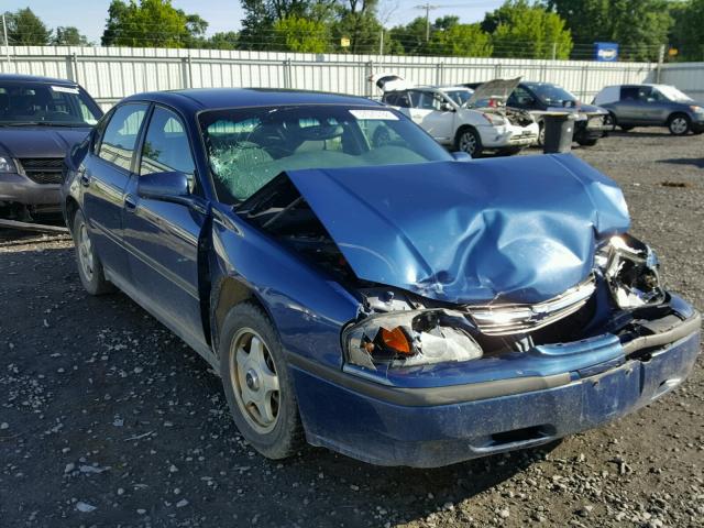 2G1WF52E549425989 - 2004 CHEVROLET IMPALA BLUE photo 1