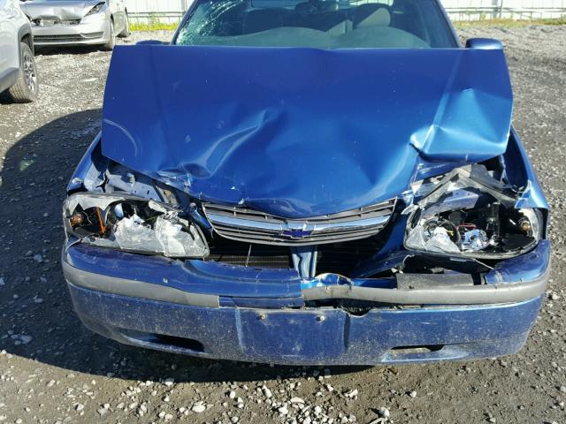 2G1WF52E549425989 - 2004 CHEVROLET IMPALA BLUE photo 7